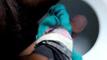 Preview 3 of White Cheating - Boy Masturbating On Neighbour Aunty&#039_s 90cm  Blue Panties
