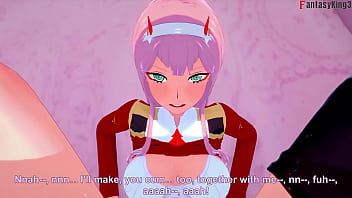 Preview 2 of Big Tts Lesbian - Zero Two having hard sex | 2 | DARLING in the FRANXX | Full &amp_ POV on Sheer &amp_ PTRN: Fantasyking3
