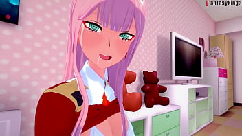 Preview 3 of Big Tts Lesbian - Zero Two having hard sex | 2 | DARLING in the FRANXX | Full &amp_ POV on Sheer &amp_ PTRN: Fantasyking3