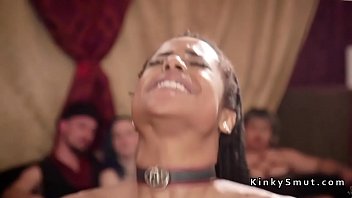 Preview 4 of Mater Fuck Son - Black and white babes in bdsm orgy party