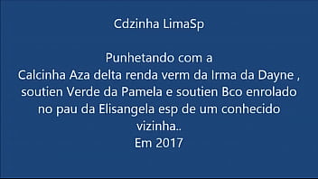 Preview 1 of Mother Handjob Lesson - Punhetando com calcinha verm irma Dayane soutien verde da pamela e soutien bco da elisangela