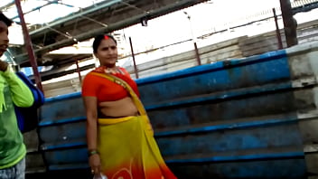 Preview 3 of Domestic Bliss - Bhojpuri Aunty BOOBS in Station