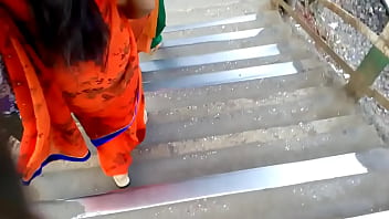 Preview 4 of Stoya Bibi - Big ASS In Orange Saree !