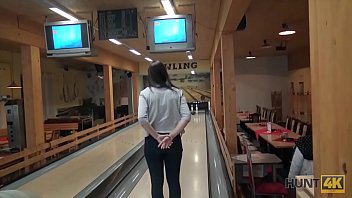 Preview 1 of Under 19 Girls Xxxx Videos - HUNT4K. Sex in a bowling place - I&#039_ve got strike!