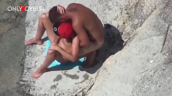 Preview 1 of Porm 300 - Beach Voyeur. Super horny teen getting off right on the nude beach