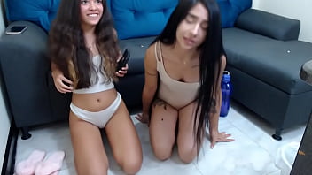 Preview 4 of Mom Hard Cere Sex - stepsisters have fun watching movies