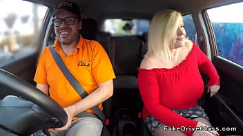 Preview 1 of Farst Night - Huge tits granny bangs driving instructor