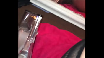 Preview 4 of Bbw Blak Mom Xnxx - Amateur slutty sissy fucks dildo in mirror