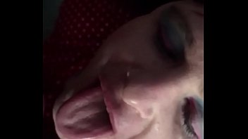 Preview 4 of Granny Rides Dildo - Alexis Bane English CD TV tgirl sucks cock and gets messy facial cumshot