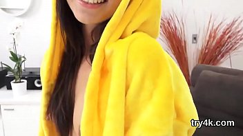 Preview 3 of Vidieo Poke - Cute teenie gives head in pov and gets pink pussy fucked