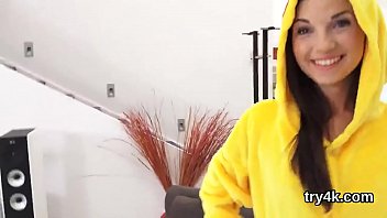 Preview 1 of Vidieo Poke - Cute teenie gives head in pov and gets pink pussy fucked
