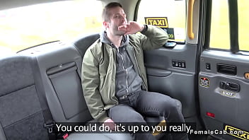 Preview 2 of Cum Denial Tube - Cab driver in fishnets bangs big cock