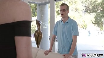 Preview 2 of N V N - Horny shemale got hard fucked in her tighty asshole