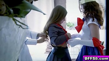 Preview 1 of Analy Lesbian Grab Ass - cosplayers fuck with horny stepbro