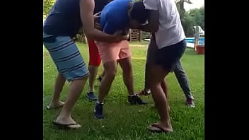 Preview 2 of Boy And Ola Women - Old fat man anal destruction by biblical fisting at country side house