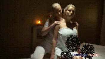 Preview 1 of Creampie Big Amateur Cok - Massage Rooms Blonde lesbian Milfs with massive tits lick and fuck