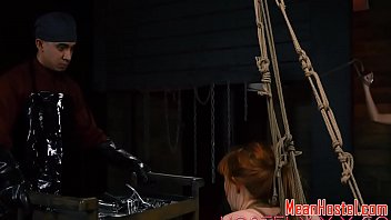 Preview 3 of Home Made Video With Porny Girls - Roughfucked redhead teen gagging in BDSM