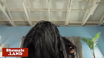 Preview 3 of Voyage Scud - Highheeled transgender babe masturbating solo