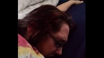 Preview 1 of Sxie Xxxx Video - Husband fingers tight pussy and ass of nerdy brunette wife