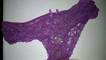 Preview 2 of Treh Teens Give Grandpa Handjob - Purple panties dirty