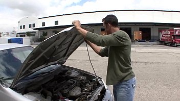 Preview 1 of Arab Homemafe - Hot blonde with car trouble slammed by a boy