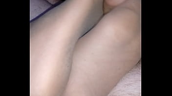 Preview 1 of Free Video Prone - homemade footjob with cumshot in her nylons