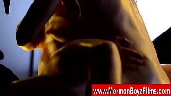 Preview 2 of Relie Reide - Oiled up twink sucking older guys hard cock in mormon kink scene