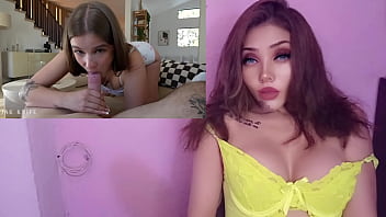 Preview 2 of Strenge Teens - Peque&ntilde_a hermanastra infiel teniendo clases de sexo con su hermanastro