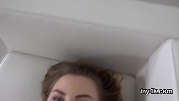 Preview 1 of Nusrat Xxxxx Video - Lovable kitten sucks cock in pov and gets tight quim drilled