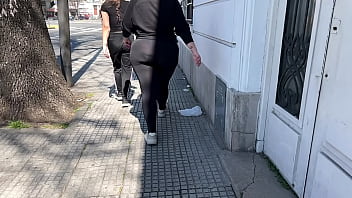 Preview 3 of Bbw Hornny Granny With Young Biy - culona en mallas transparentes marcando tanga