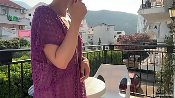 Preview 4 of Bay Rimming - Hot Blonde Exhibitionist Wife. Naked in Public.