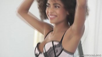 Preview 1 of Kingsofstamina Com - Beautiful ebony on white cock - Luna Corazon