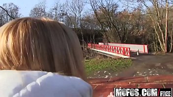 Preview 3 of Kim Kerdashian Porn Video - Mofos - Public Pick Ups - (Cristal Caitlin) - Euro Babe Rides Dick Outdoors