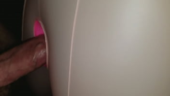Preview 3 of Tall Strong Woman Strapon - Standing fuck my new doll with cumshot