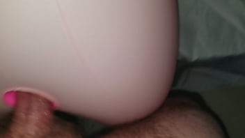 Preview 4 of Tall Strong Woman Strapon - Standing fuck my new doll with cumshot