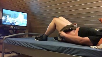 Preview 2 of Vergin Anal Urla - Boy jerks on bed with cum in mouth