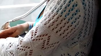 Preview 1 of Sun Boy Hot Fucking Mom - girl with big boobs go to office in bus