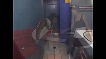 Preview 1 of Porncamra - Waitress Gives Blowjob In Bathroom - Watch Part2 on 02cam.com