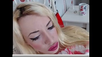 Preview 4 of Jav Trvst - Young and Cute Shemale Cum on Cam and eats her cum