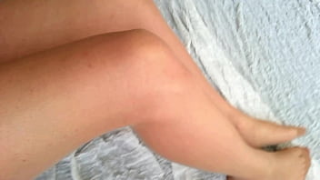 Preview 2 of Listening To Her Moan - Dani Leg in Sexy Tan Pantyhose With Polished Toenails