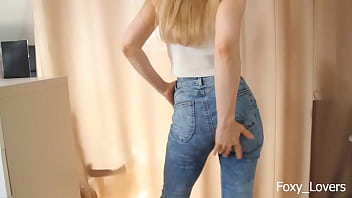 Preview 1 of We Cam Fuck - You Can Rub and Cum On My Jeans,  But Not Penetrate ! Dry Humping - Petite Stepsister