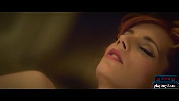 Preview 2 of Johny Sins Yoga Classes - Amazing busty redhead MILF in lingerie hot masturbation