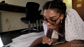 Preview 2 of German Ebony Solo - DRIPDROP Leeann Labelle Loved Sucking His Dick,  Making HIm Cum,  Then Sucking it Again!!