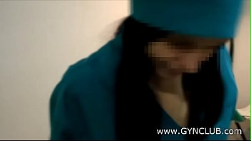 Preview 1 of Tied To Bed Lesbian - Sexi nurse on gyno chair (24)