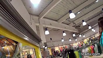 Preview 1 of De Cairo - Glamorous czech cutie is teased in the mall and rode in pov