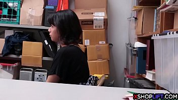 Preview 2 of Hd Boots Sex - Hot teen thief fucked by a security guard to avoids jail