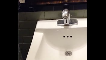Preview 2 of Ashton Pieres - Masturbating in public bathroom