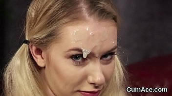 Preview 3 of Tintacle Porn 3d Longest - Slutty hottie gets sperm shot on her face swallowing all the semen