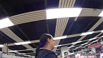 Preview 4 of Alexis Golden Gangbang - Enchanting czech girl gets seduced in the shopping centre and drilled in pov