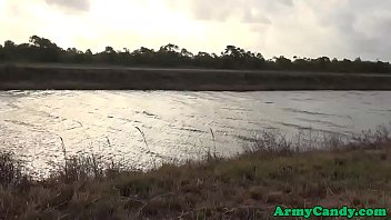 Preview 2 of Mature Fat African - Army cadet assfucked on military jeep